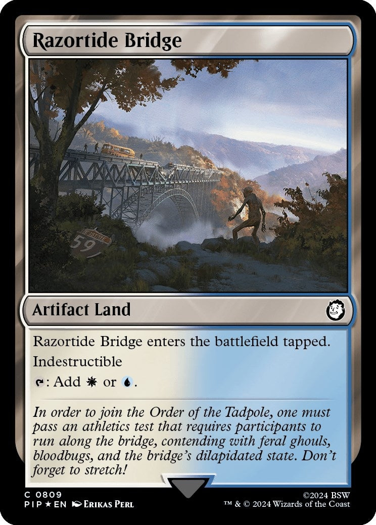 Image for Razortide Bridge (Surge Foil) (Universes Beyond: Fallout) (809) - Magic: The Gathering