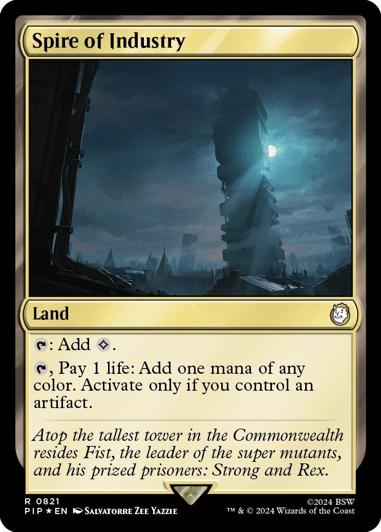 Image for Spire of Industry (Surge Foil) (Universes Beyond: Fallout) (821) - Magic: The Gathering