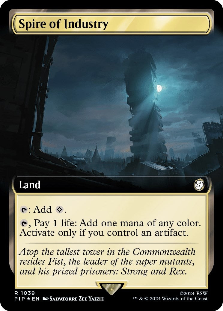 Image for Spire of Industry (Extended Art) (Surge Foil) (Universes Beyond: Fallout) (1039) - Magic: The Gathering