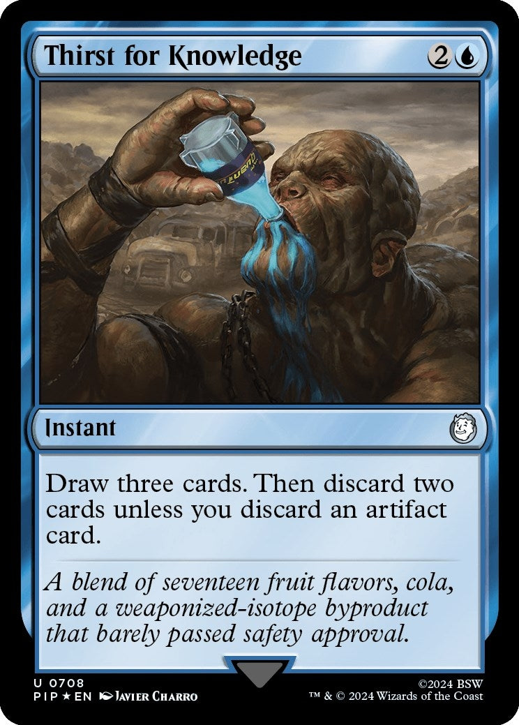Image for Thirst for Knowledge (Surge Foil) (Universes Beyond: Fallout) (708) - Magic: The Gathering