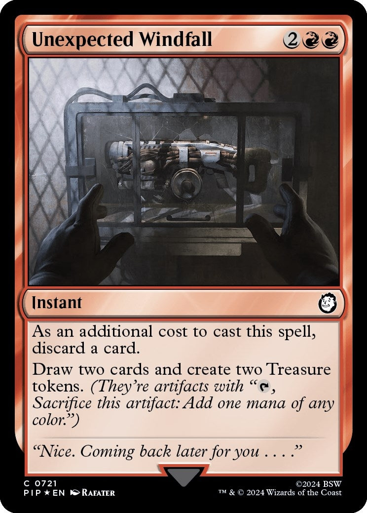 Image for Unexpected Windfall (Surge Foil) (Universes Beyond: Fallout) (721) - Magic: The Gathering
