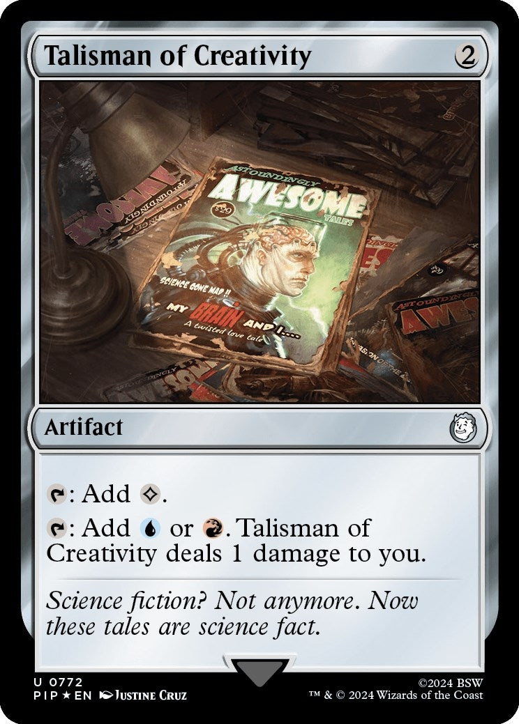 Image for Talisman of Creativity (Surge Foil) (Universes Beyond: Fallout) (772) - Magic: The Gathering