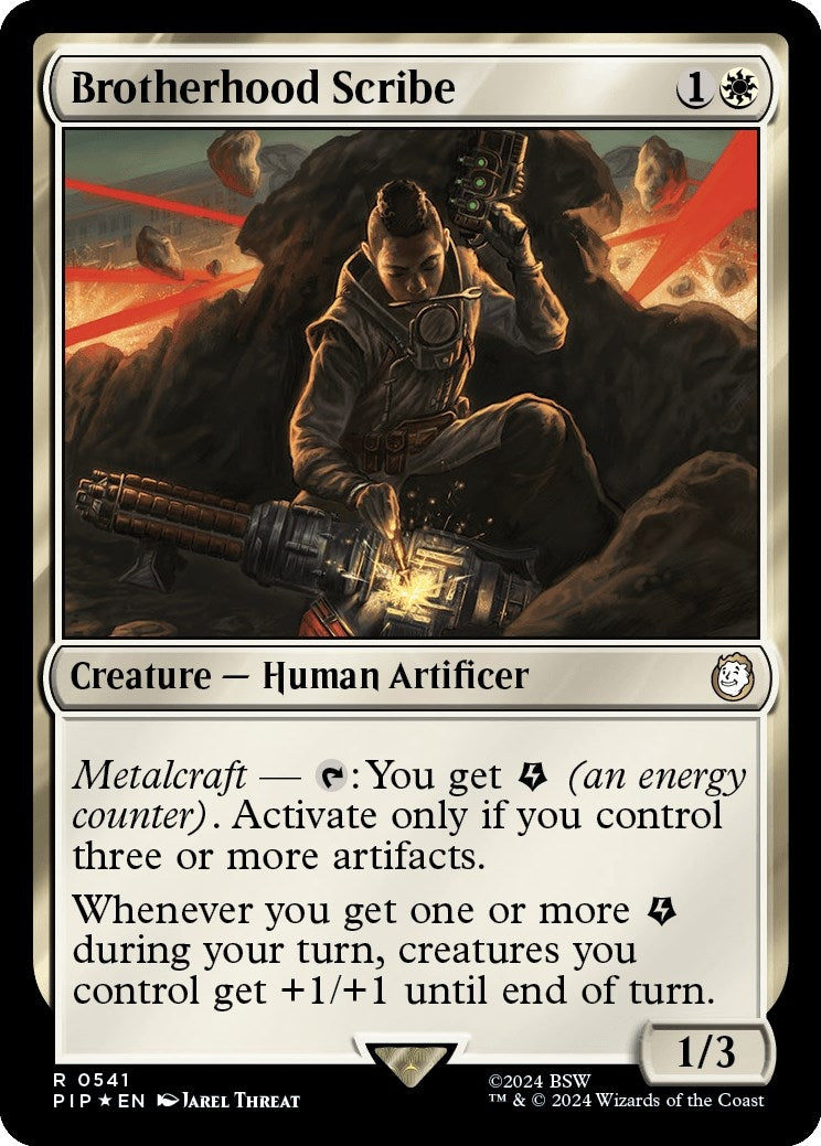 Image for Brotherhood Scribe (Surge Foil) (Universes Beyond: Fallout) (541) - Magic: The Gathering