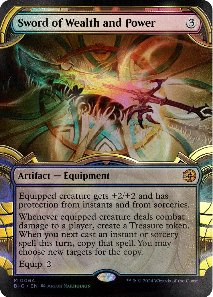 Image for Sword of Wealth and Power (Showcase) (Raised Foil) (Outlaws of Thunder Junction: The Big Score) (64) - Magic: The Gathering