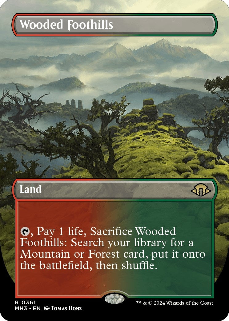 Image for Wooded Foothills (Borderless) (Modern Horizons 3) (361) - Magic: The Gathering