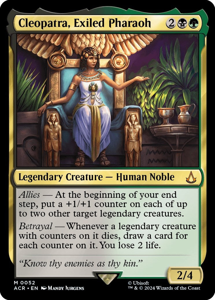 Image for Cleopatra, Exiled Pharaoh (Universes Beyond: Assassin's Creed) (52) - Magic: The Gathering