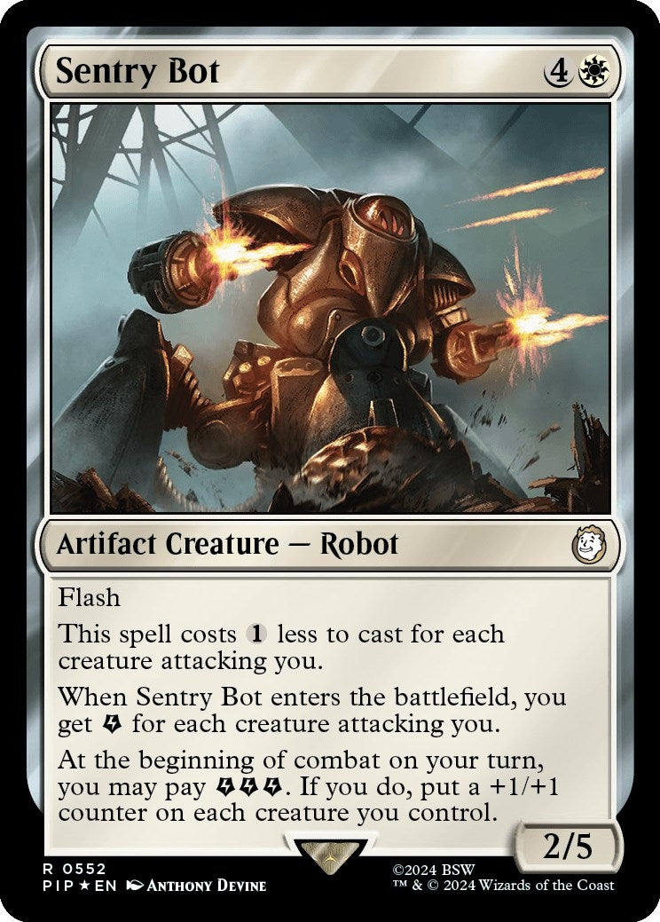 Image for Sentry Bot (Surge Foil) (Universes Beyond: Fallout) (552) - Magic: The Gathering