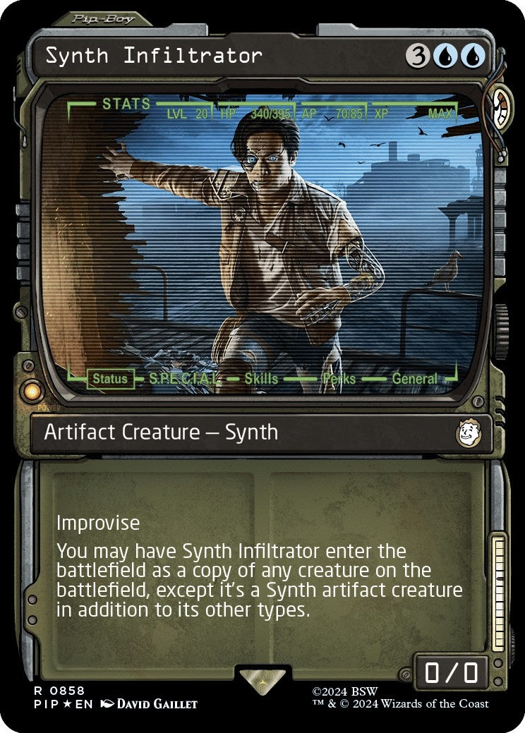 Image for Synth Infiltrator (Showcase) (Surge Foil) (Universes Beyond: Fallout) (858) - Magic: The Gathering