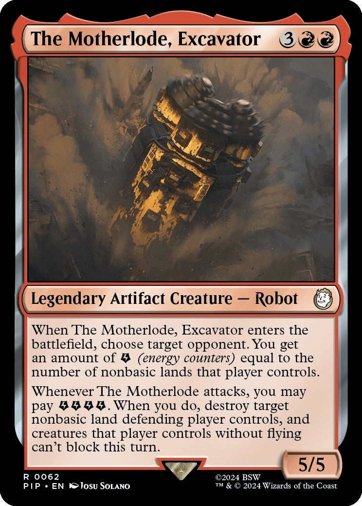 Image for The Motherlode, Excavator (Universes Beyond: Fallout) (62) - Magic: The Gathering