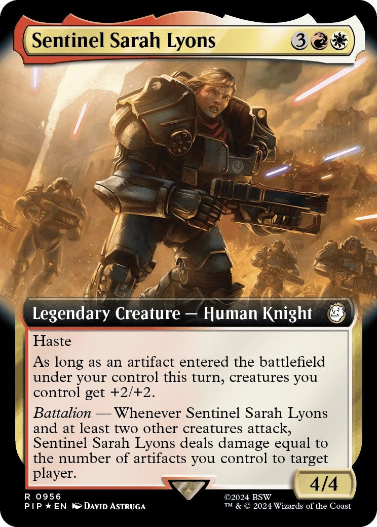 Image for Sentinel Sarah Lyons (Extended Art) (Surge Foil) (Universes Beyond: Fallout) (956) - Magic: The Gathering