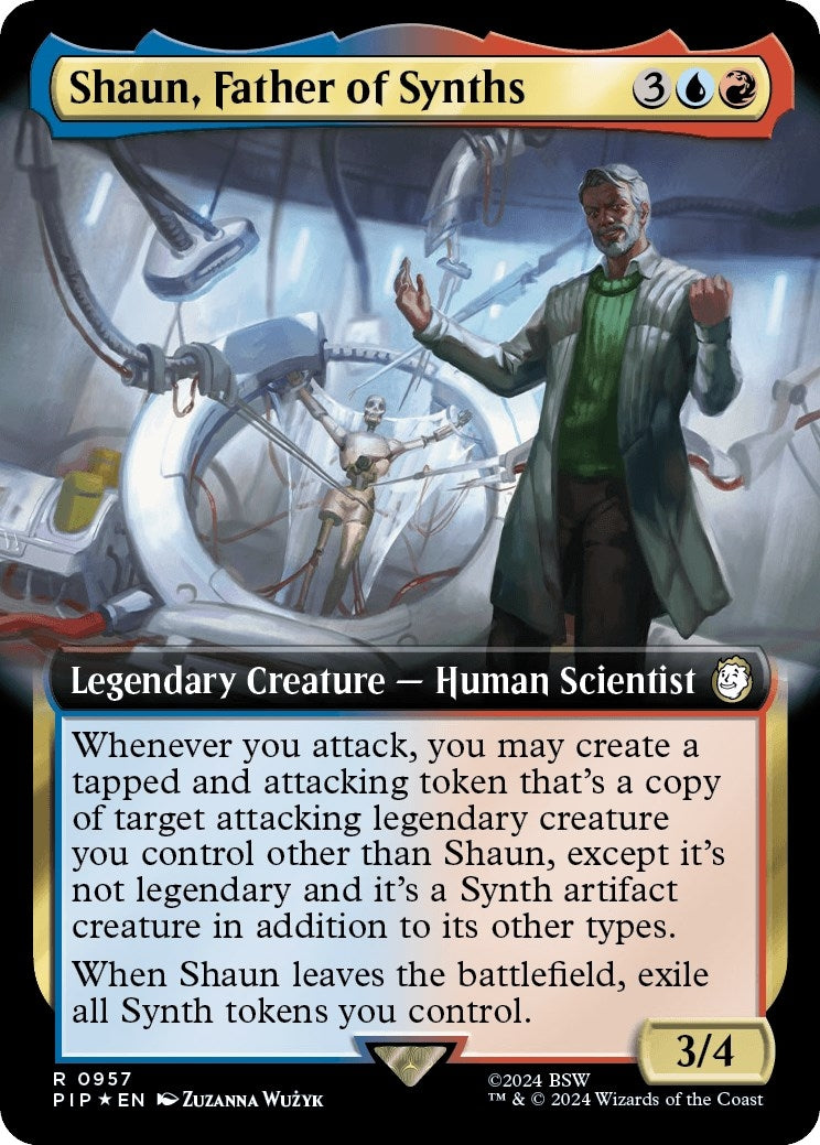 Image for Shaun, Father of Synths (Extended Art) (Surge Foil) (Universes Beyond: Fallout) (957) - Magic: The Gathering