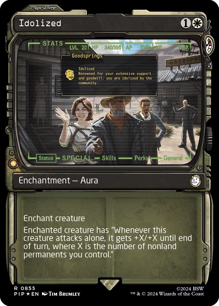 Image for Idolized (Showcase) (Surge Foil) (Universes Beyond: Fallout) (855) - Magic: The Gathering