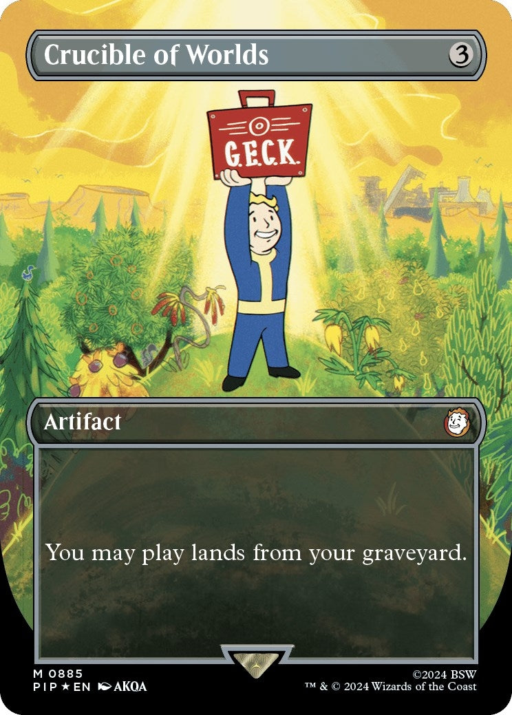 Image for Crucible of Worlds (Borderless) (Surge Foil) (Universes Beyond: Fallout) (885) - Magic: The Gathering