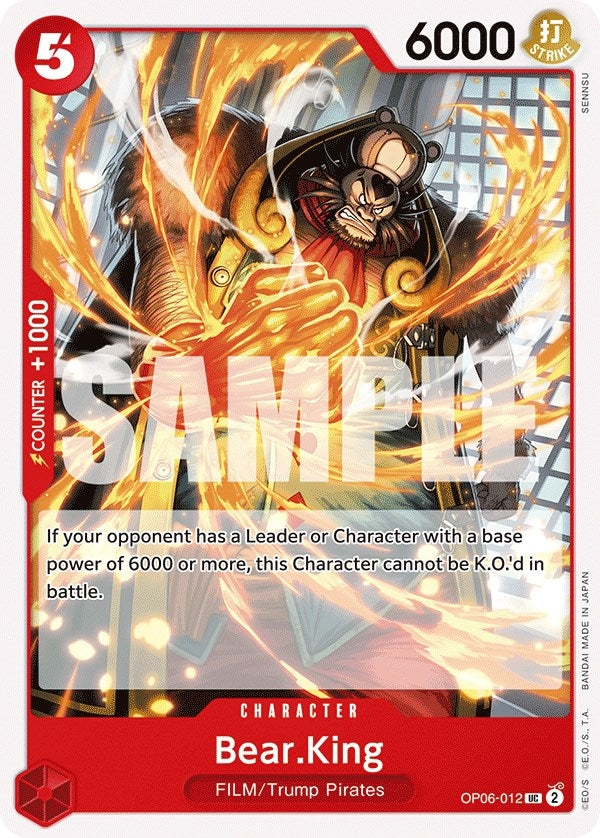 Image for Bear.King (Wings of the Captain) (OP06-012) - One Piece Card Game