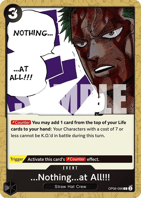 Image for ...Nothing...at All!!! (Wings of the Captain) (OP06-096) - One Piece Card Game