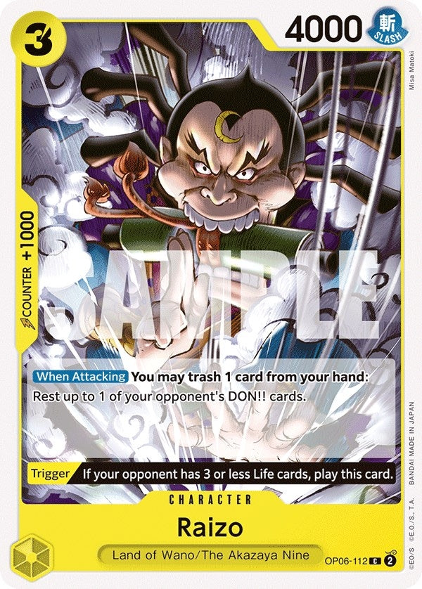 Image for Raizo (Wings of the Captain) (OP06-112) - One Piece Card Game