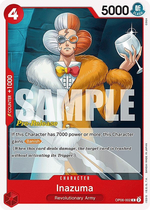 Image for Inazuma (Wings of the Captain Pre-Release Cards) (OP06-002) - One Piece Card Game
