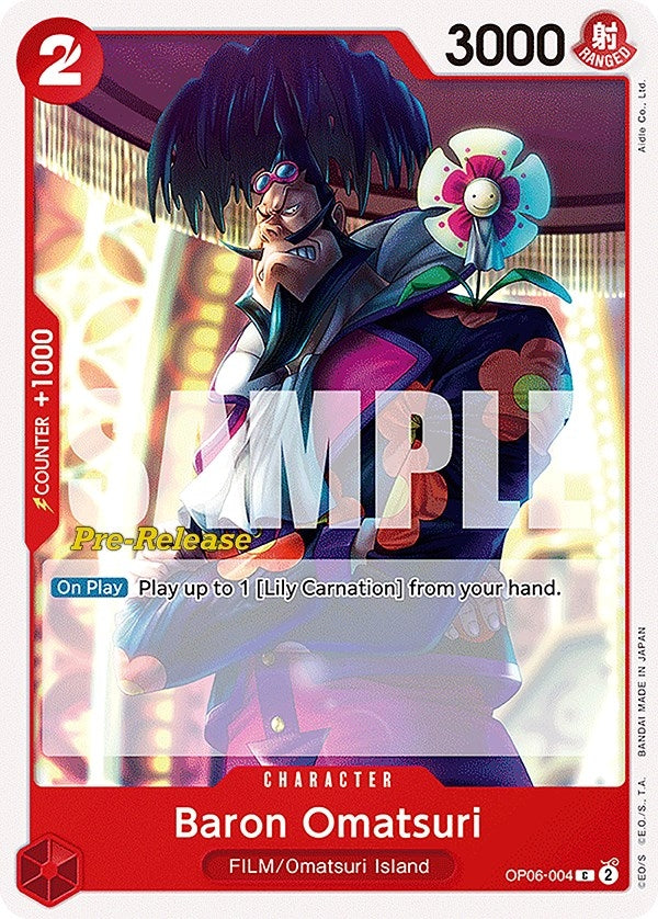 Image for Baron Omatsuri (Wings of the Captain Pre-Release Cards) (OP06-004) - One Piece Card Game