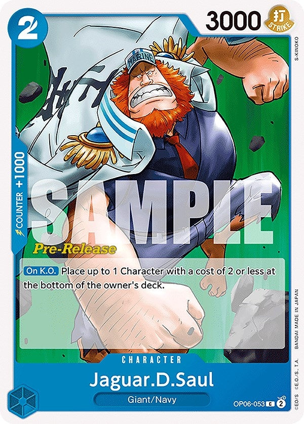 Image for Jaguar.D.Saul (Wings of the Captain Pre-Release Cards) (OP06-053) - One Piece Card Game
