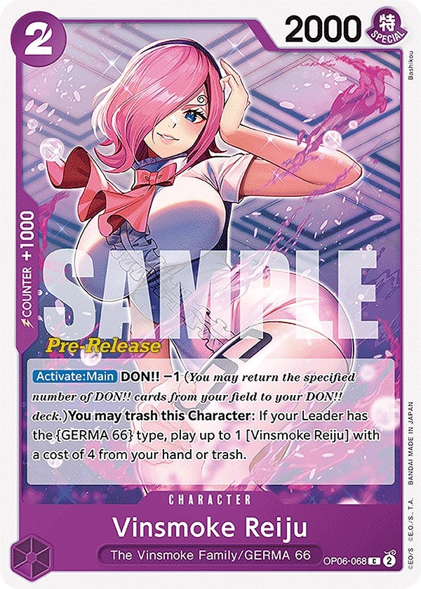Image for Vinsmoke Reiju (068) (Wings of the Captain Pre-Release Cards) (OP06-068) - One Piece Card Game