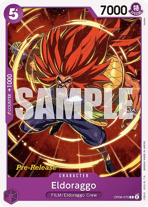 Image for Eldoraggo (Wings of the Captain Pre-Release Cards) (OP06-070) - One Piece Card Game