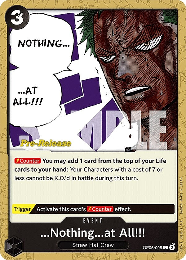 Image for ...Nothing...at All!!! (Wings of the Captain Pre-Release Cards) (OP06-096) - One Piece Card Game