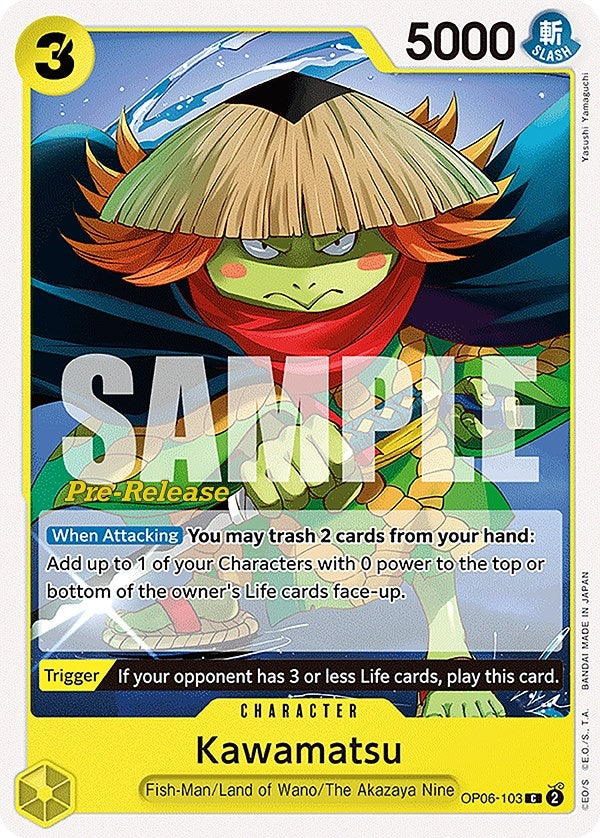 Image for Kawamatsu (Wings of the Captain Pre-Release Cards) (OP06-103) - One Piece Card Game