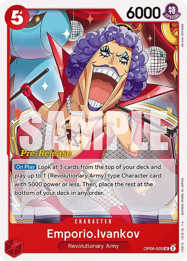 Image for Emporio.Ivankov (Wings of the Captain Pre-Release Cards) (OP06-003) - One Piece Card Game