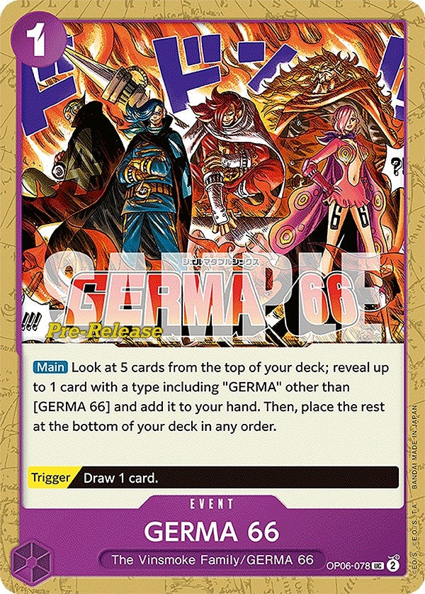 Image for GERMA 66 (Wings of the Captain Pre-Release Cards) (OP06-078) - One Piece Card Game