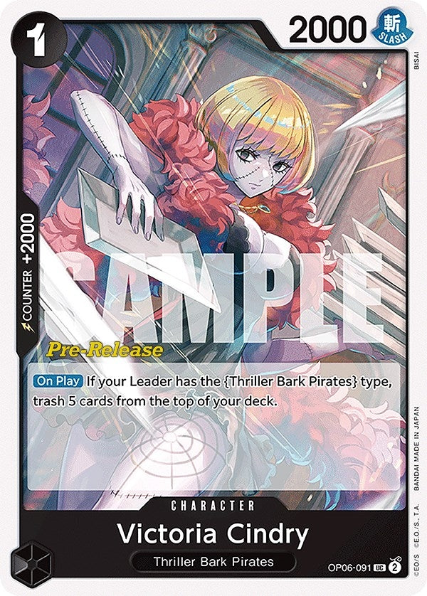 Image for Victoria Cindry (Wings of the Captain Pre-Release Cards) (OP06-091) - One Piece Card Game
