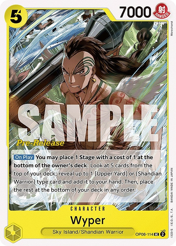 Image for Wyper (Wings of the Captain Pre-Release Cards) (OP06-114) - One Piece Card Game