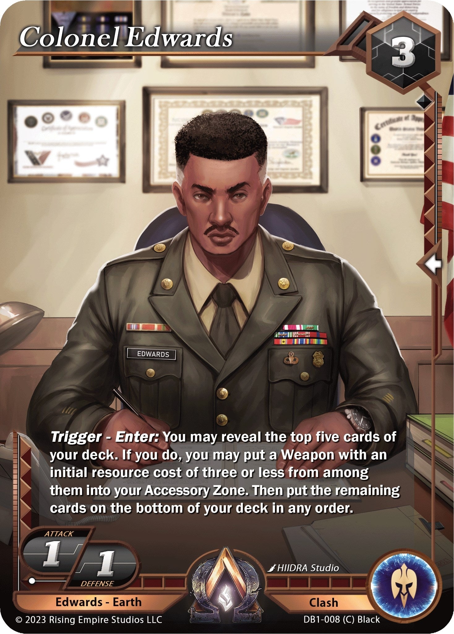 Image for Colonel Edwards (Year of the Dragon) (DB1-008) - Alpha Clash