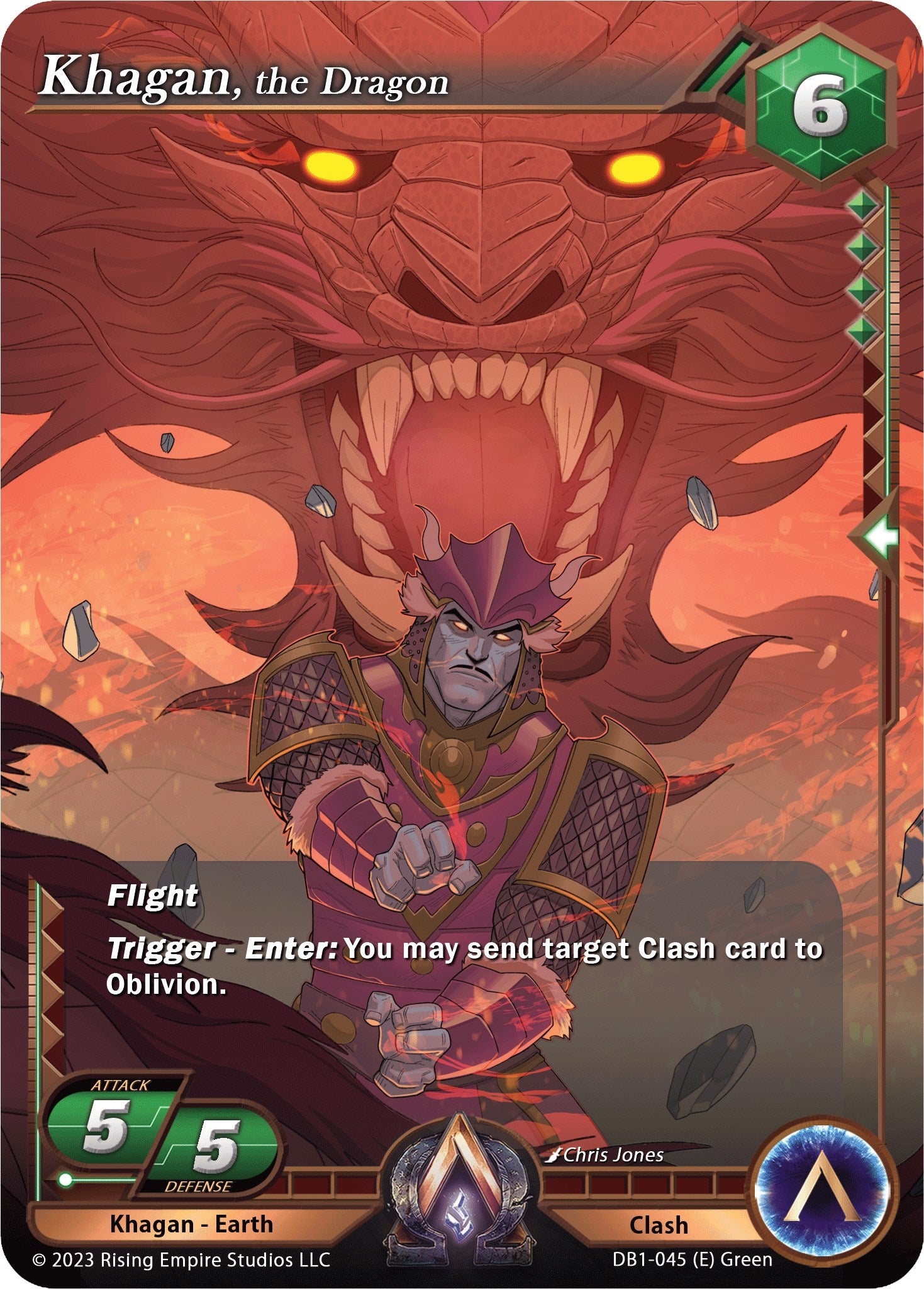 Image for Khagan, the Dragon (Year of the Dragon) (DB1-045) - Alpha Clash