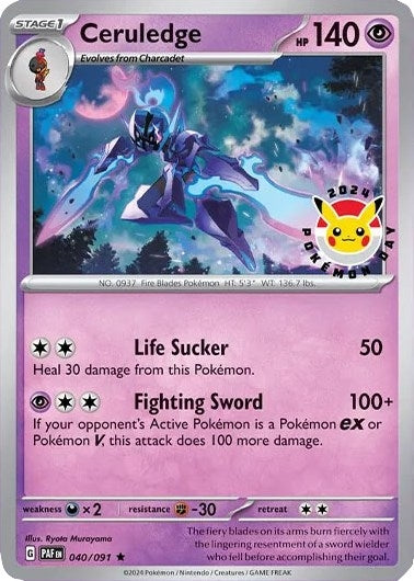 Image for Ceruledge - 040/091 (Pokemon Day 2024) (Cosmos Holo) (Miscellaneous Cards & Products) (040/091) - Pokemon