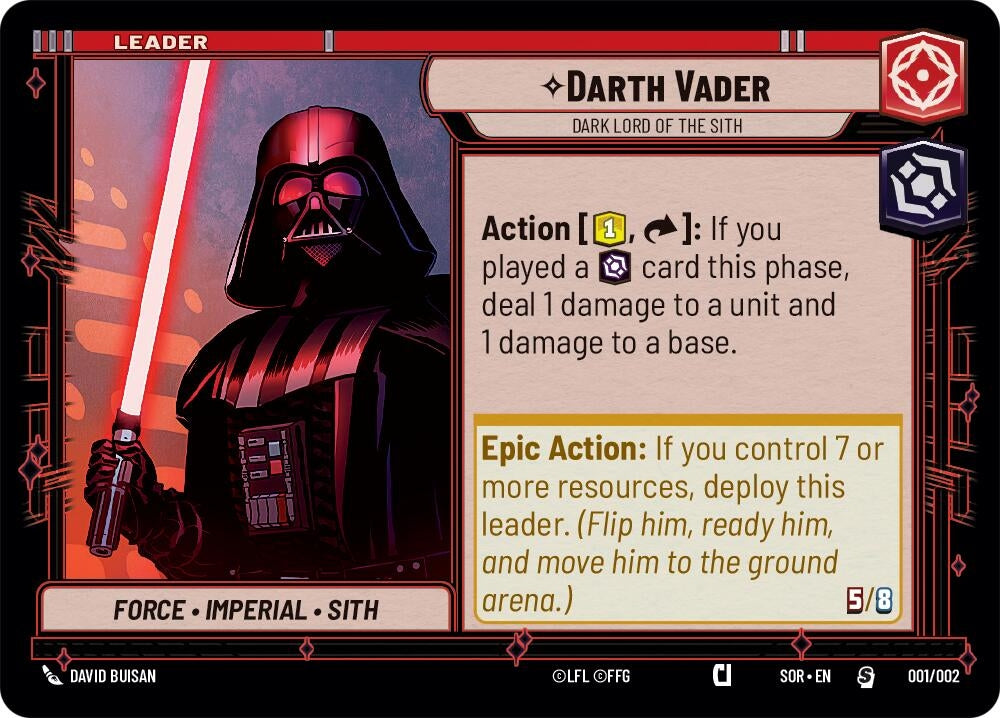 Image for Darth Vader - Dark Lord of the Sith (Prerelease Promos) (001/002) - Star Wars: Unlimited