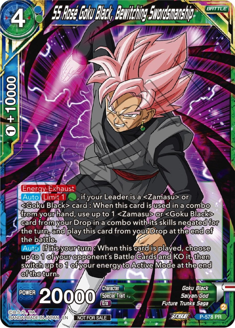 Image for SS Rose Goku Black, Bewitching Swordsmanship (Zenkai Series Tournament Pack Vol.7) (Tournament Promotion Cards) (P-578) - Dragon Ball Super: Masters