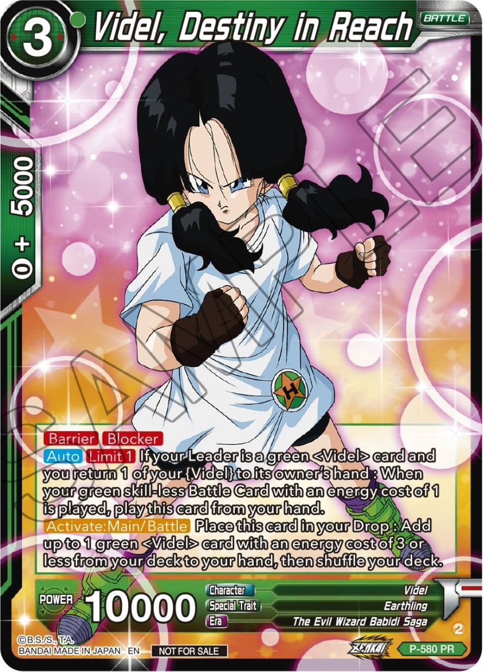 Image for Videl, Destiny in Reach (Zenkai Series Tournament Pack Vol.7) (Tournament Promotion Cards) (P-580) - Dragon Ball Super: Masters