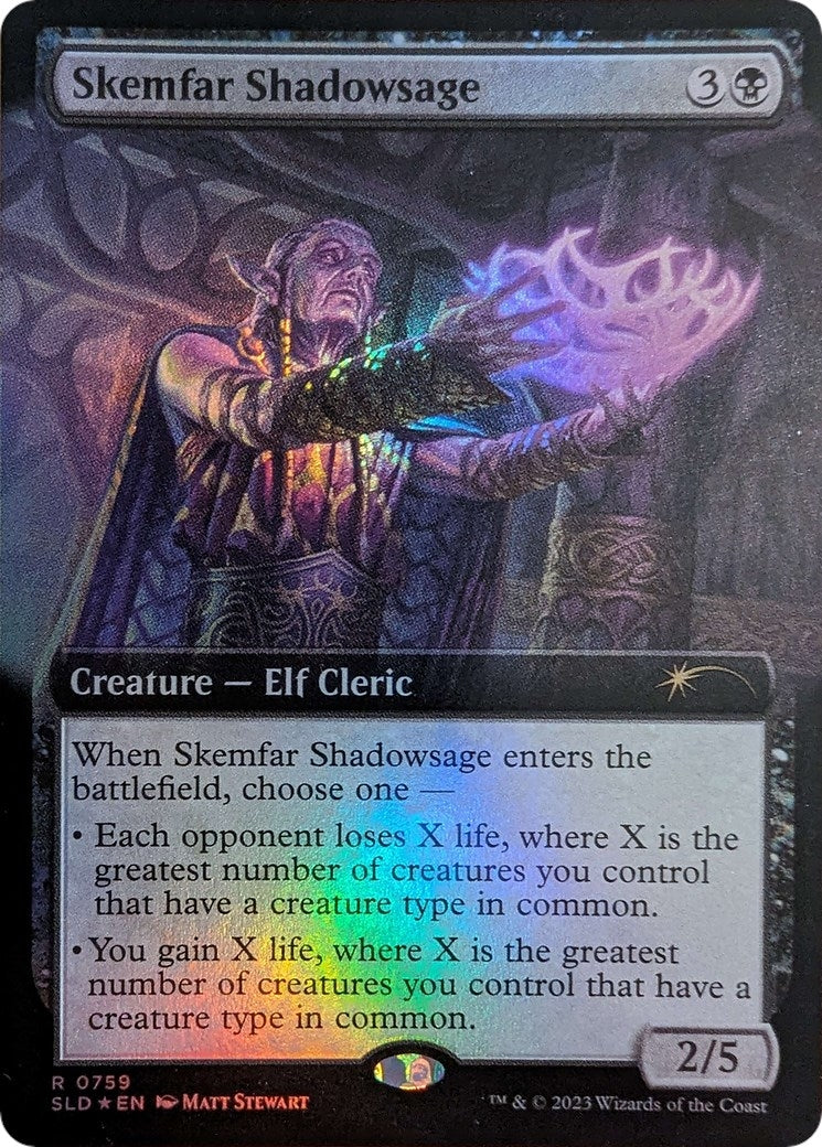 Image for Skemfar Shadowsage (Extended Art) (Secret Lair Drop Series) (759) - Magic: The Gathering