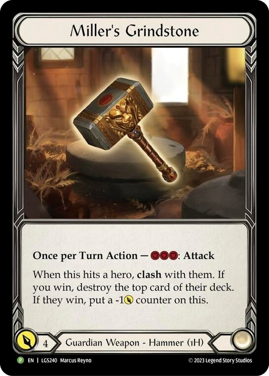 Image for Miller's Grindstone - LGS240 (Flesh and Blood: Promo Cards) (LGS240) - Flesh and Blood TCG