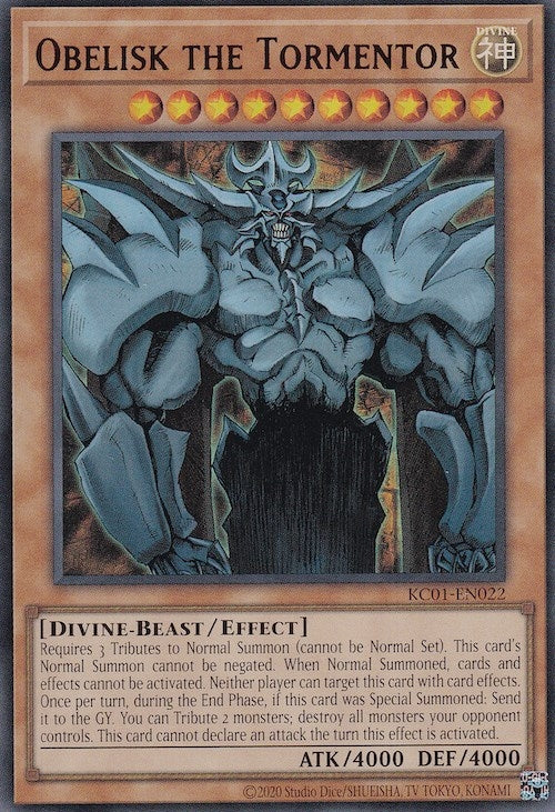 Image for Obelisk the Tormentor (25th Anniversary Ultimate Kaiba Set) (KC01-EN022) - YuGiOh