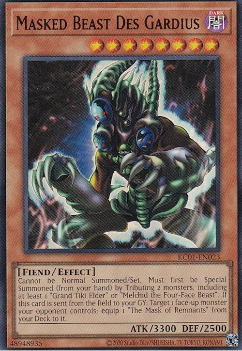 Image for Masked Beast Des Gardius (25th Anniversary Ultimate Kaiba Set) (KC01-EN023) - YuGiOh