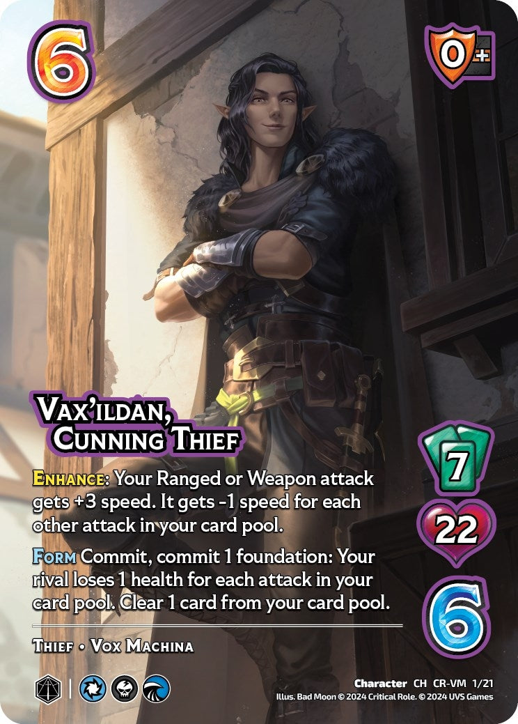 Image for Vax'ildan, Cunning Thief (Challenger Series: Vox Machina and Mighty Nein) (CR-VM 1/21) - UniVersus