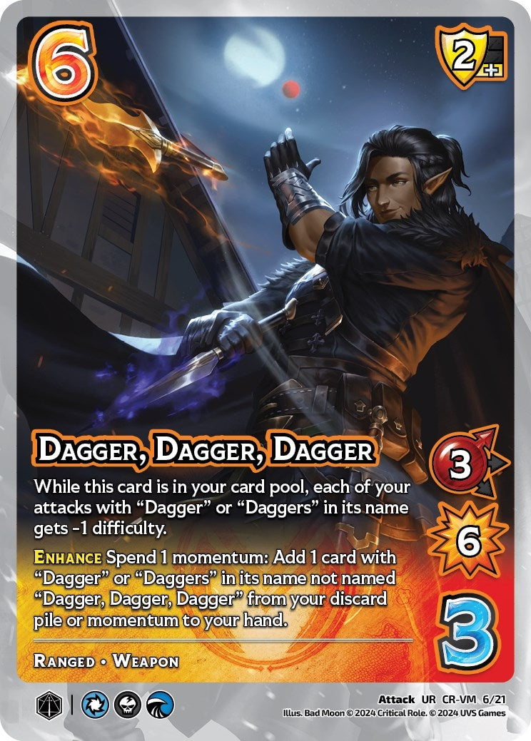 Image for Dagger, Dagger, Dagger (Challenger Series: Vox Machina and Mighty Nein) (CR-VM 6/21) - UniVersus