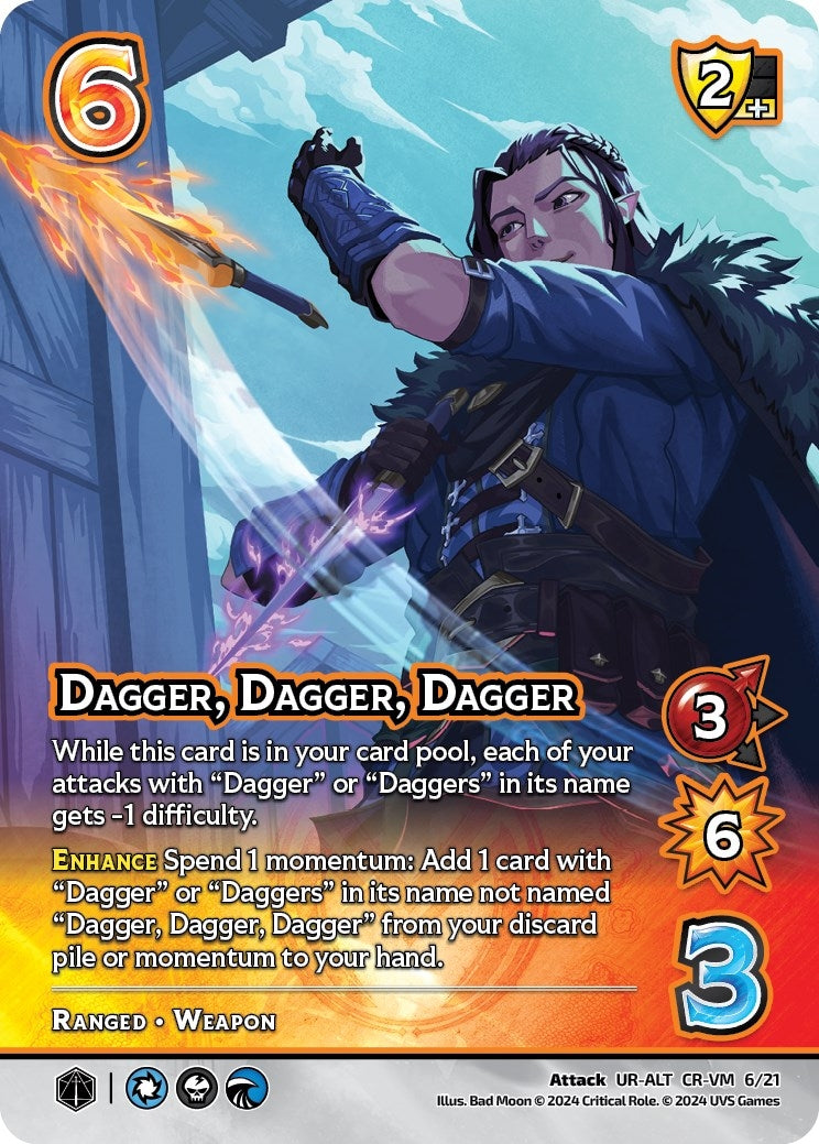 Image for Dagger, Dagger, Dagger (Alternate Art) (Challenger Series: Vox Machina and Mighty Nein) (CR-VM 6/21) - UniVersus