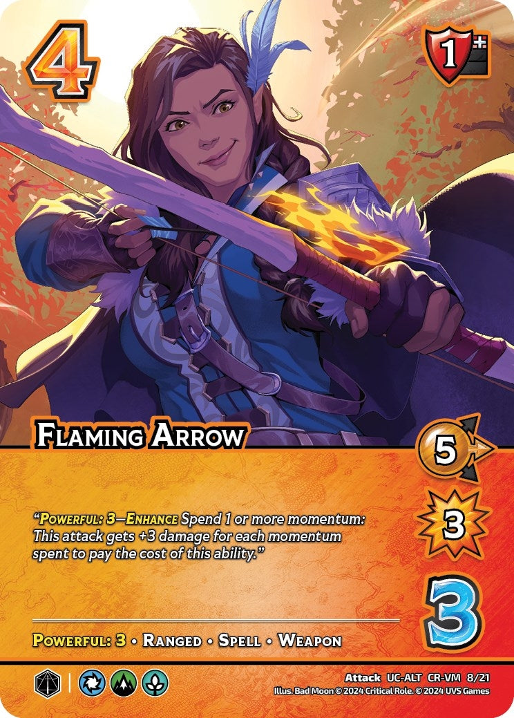 Image for Flaming Arrow (Alternate Art) (Challenger Series: Vox Machina and Mighty Nein) (CR-VM 8/21) - UniVersus