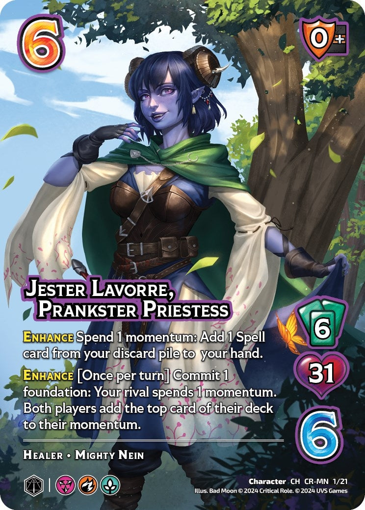 Image for Jester Lavorre, Prankster Priestess (Challenger Series: Vox Machina and Mighty Nein) (CR-MN 1/21) - UniVersus