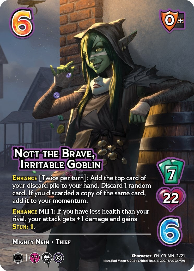 Image for Nott the Brave, Irritable Goblin (Challenger Series: Vox Machina and Mighty Nein) (CR-MN 2/21) - UniVersus