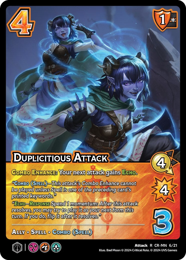 Image for Duplicitious Attack (Challenger Series: Vox Machina and Mighty Nein) (CR-MN 6/21) - UniVersus