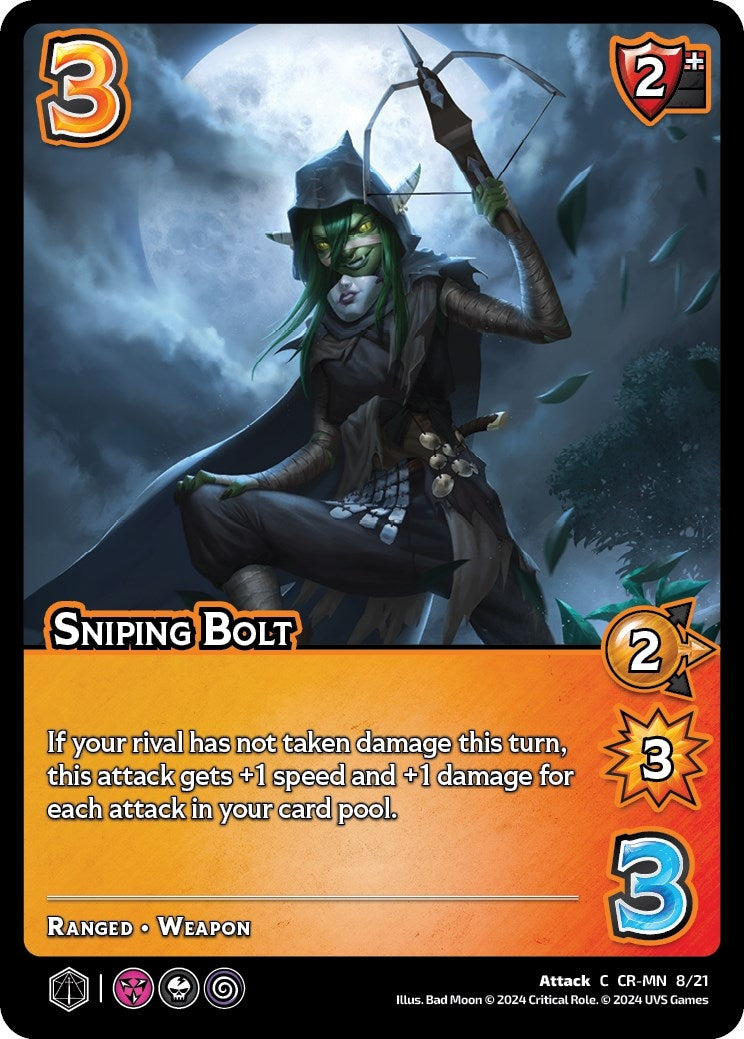 Image for Sniping Bolt (Challenger Series: Vox Machina and Mighty Nein) (CR-MN 8/21) - UniVersus