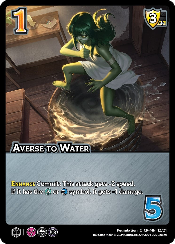Image for Averse to Water (Challenger Series: Vox Machina and Mighty Nein) (CR-MN 12/21) - UniVersus